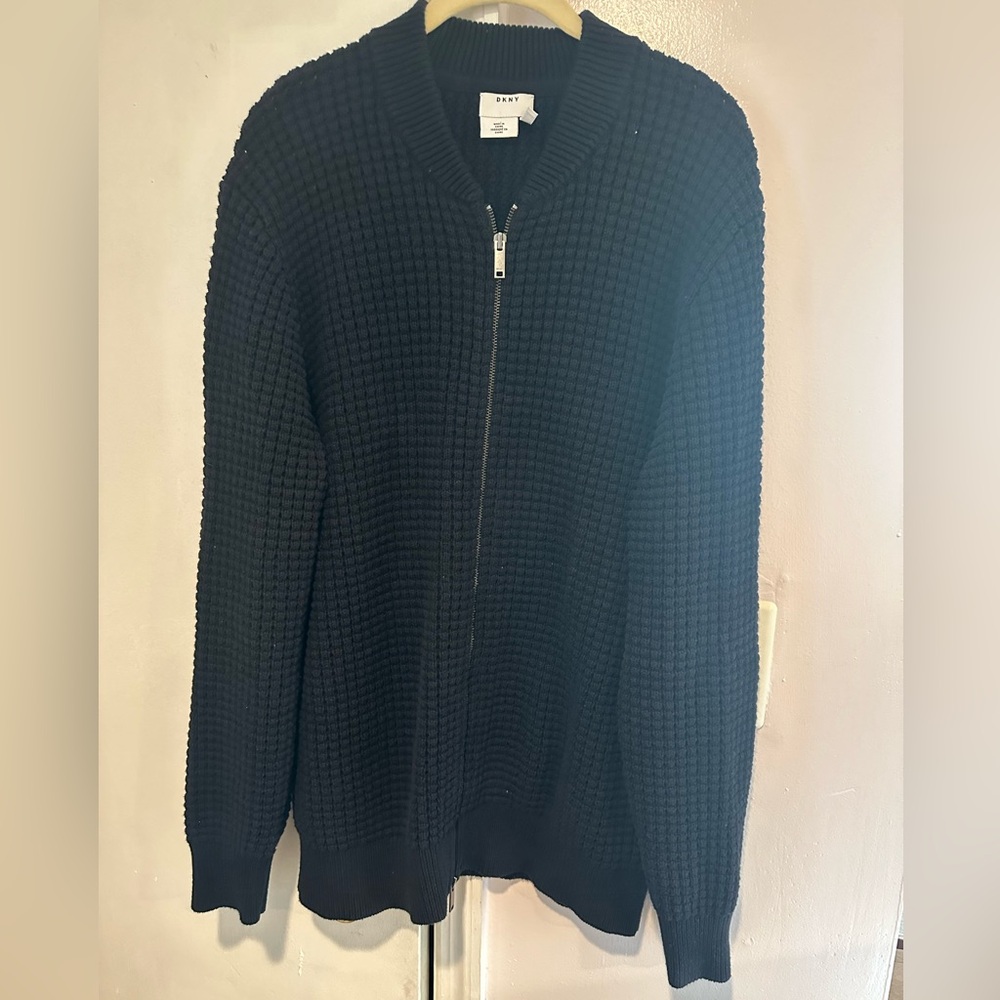 DKNY Men's Zippered Cardigan Sz XL